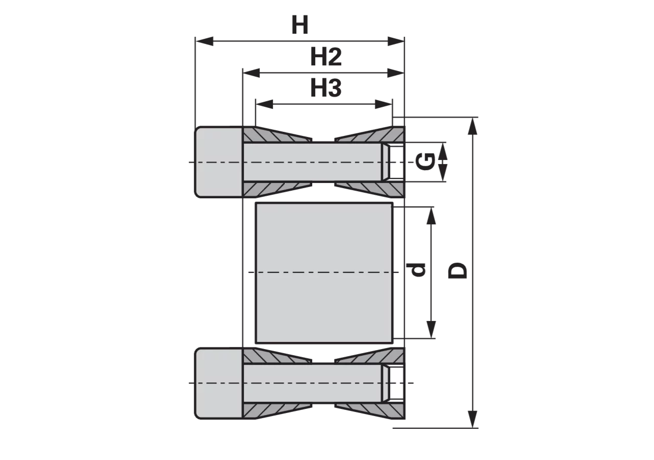 Spannelement Type KLGG 55 nicht selbstzentrierend, C45E GartenShop24