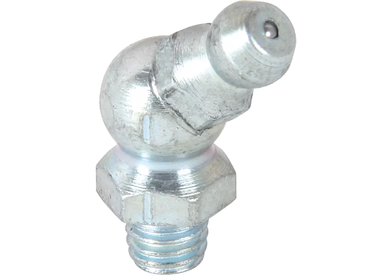 Kegelschmiernippel zum Einschrauben, R1/4 Zoll, H2-45°, 10 Stück Stahl verzinkt, DIN71412-B Samoa-Hallbauer