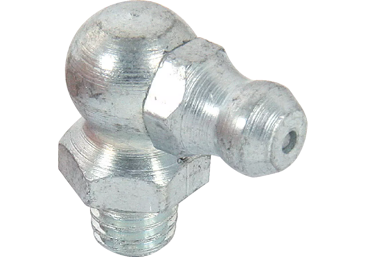 Kegelschmiernippel zum Einschrauben, R1/8 Zoll, H3-90°, 10 Stück Stahl verzinkt, DIN71412-C Samoa-Hallbauer