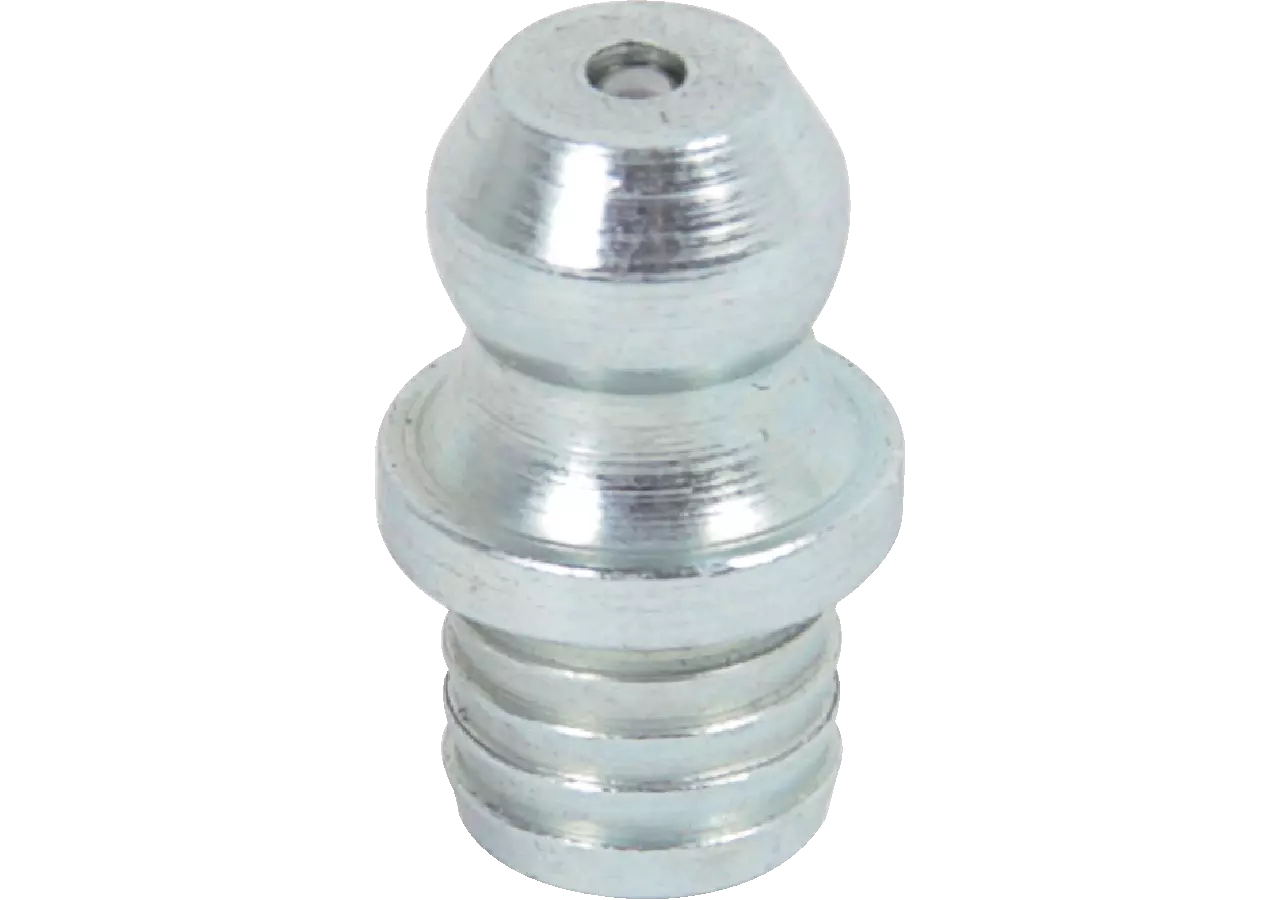 Kegelschmiernippel zum Einschlagen Dm 6 mm, H1-180°, 10 Stück Stahl verzinkt, DIN71412-A Samoa-Hallbauer