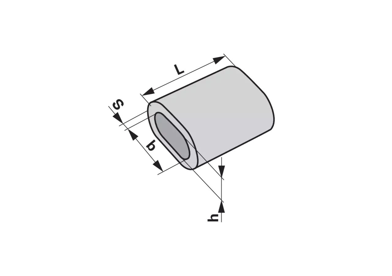 Pressklemme Dm 2 x 7 mm aus Aluminium, DIN3093 / EN13411-3 GartenShop24