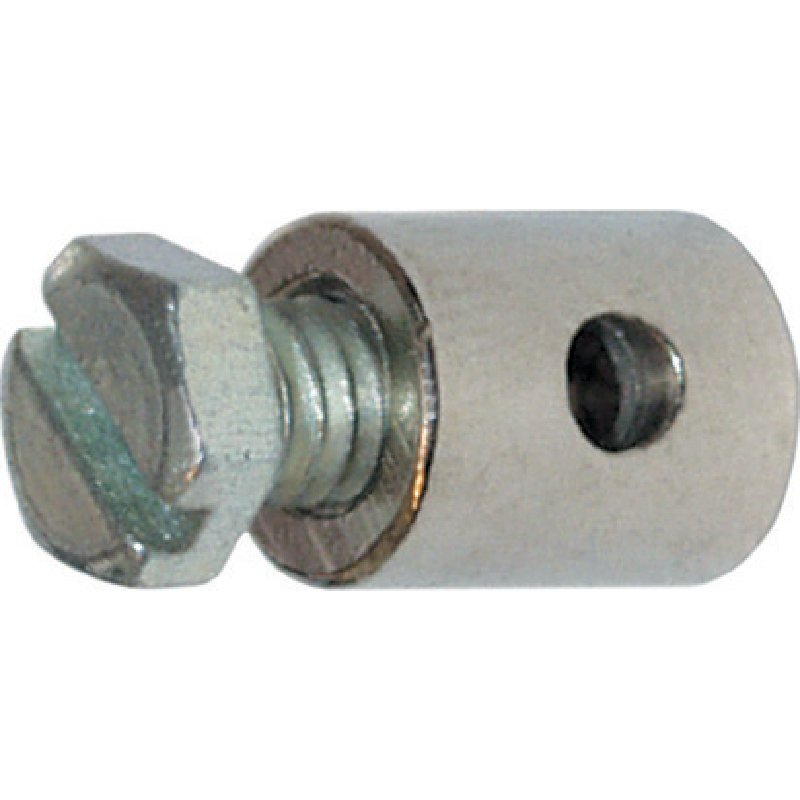 Schraubnippel 7,0 x 9,0 mm für Seilzug 2,5 mm mit Sechskantschraube, 10 Stück