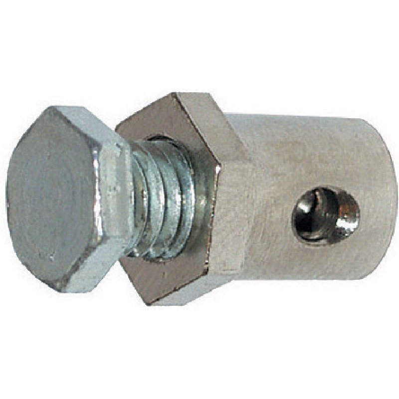 Schraubnippel Dm 6,95 x 10,0 mm, mit Sechskantschraube, 10 Stück passend für Seilzug Dm 2,2 mm GartenShop24 - Hochwertige Gartengeräte