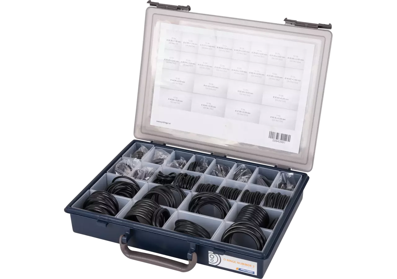 O-Ring Sortiment Nummer 2, 275-teilig NBR 70 Shore, DIN3771 Prillinger