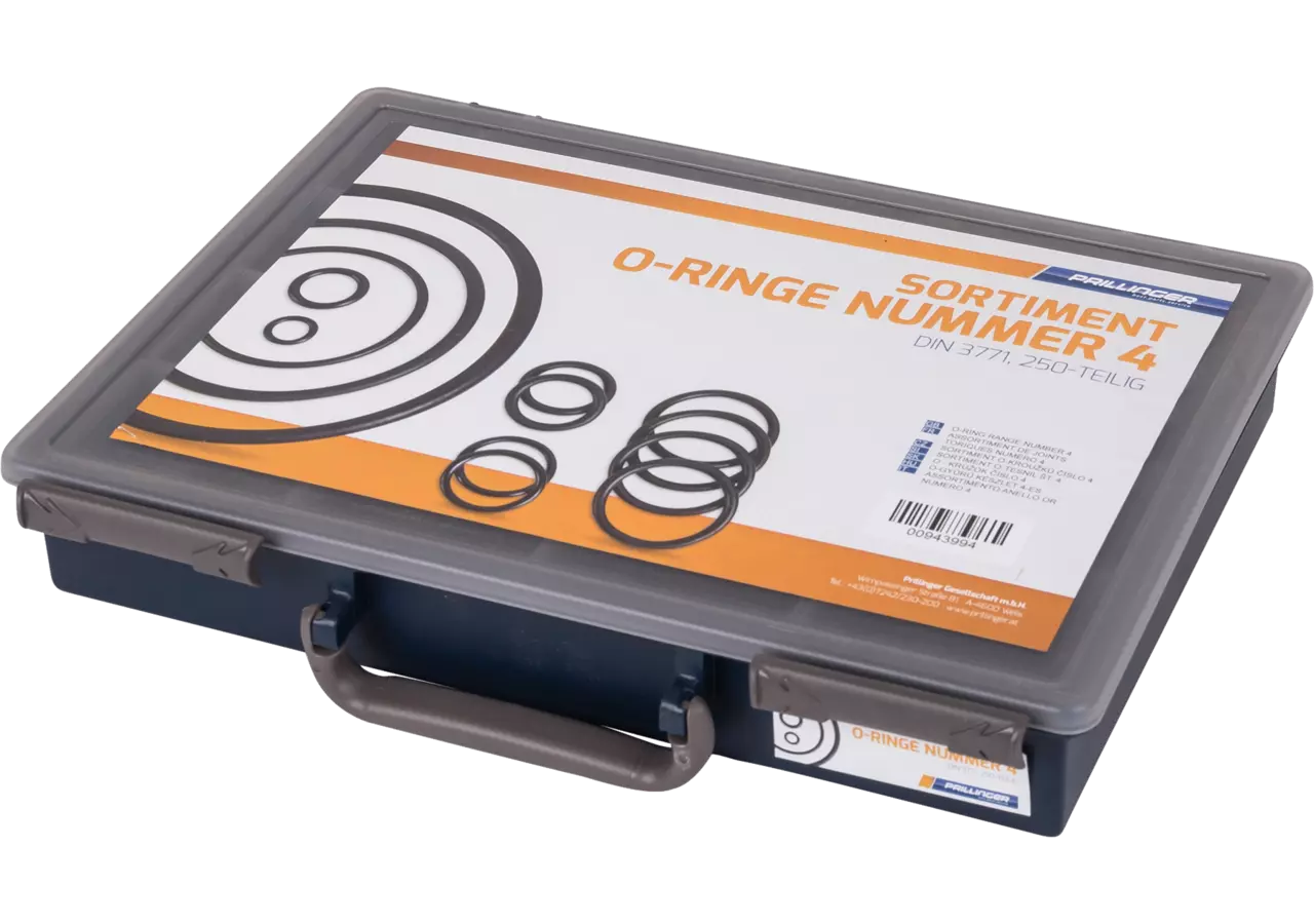 O-Ring Sortiment Nummer 4, 250-teilig NBR 70 Shore, DIN3771 Prillinger