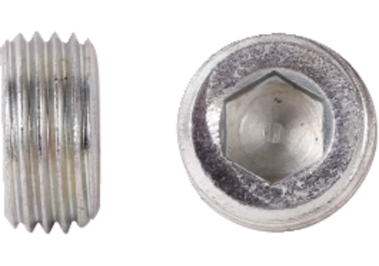 Verschlussschraube R1/8 Zoll, ohne Bund mit kegeligem Rohrgewinde Stahl verzinkt, DIN906 GartenShop24