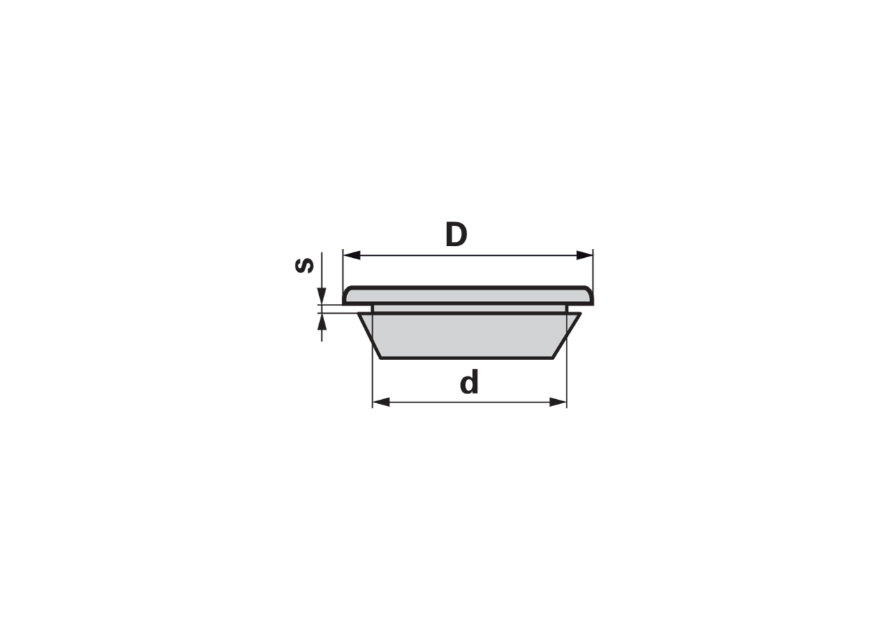 Karosseriestopfen rund, Dm 45 mm, WS 0,8 - 2 mm GartenShop24