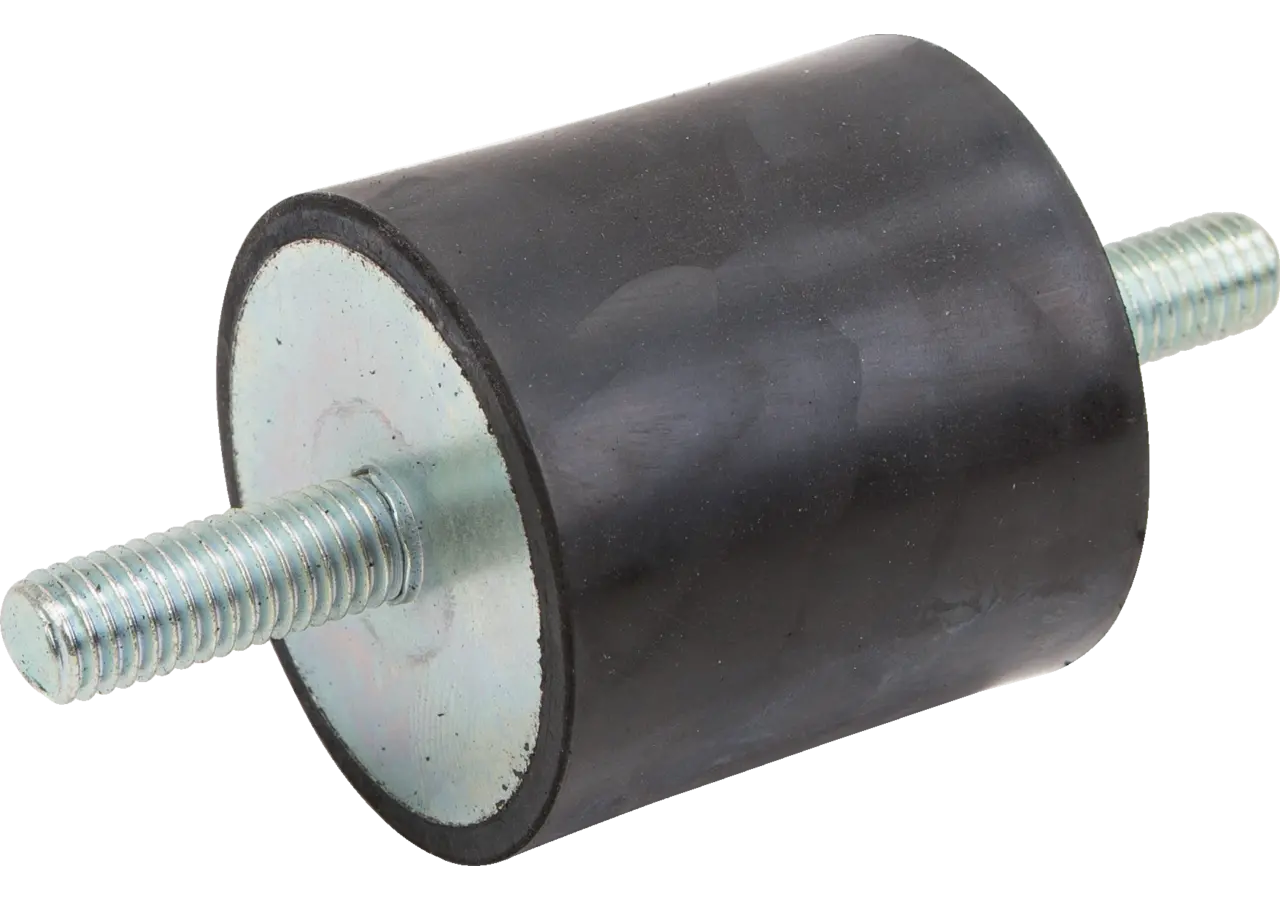 Gummi Metallpuffer Typ 1, Dm 40 x 30 mm, zylindrisch 2x Aussengewinde M10 x 28 mm GartenShop24
