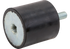 Gummi Metallpuffer Typ 2, Dm 50 x 30 mm, zylindrisch 1x Aussengewinde 1x Innengewinde M10 x 28 mm GartenShop24