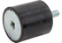 Gummi Metallpuffer Typ 2, Dm 40 x 30 mm, zylindrisch 1x Aussengewinde 1x Innengewinde M10 x 28 mm GartenShop24
