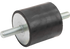 Gummi Metallpuffer Typ 1, Dm 20 x 10 mm, zylindrisch 2x Aussengewinde M6 x 18 mm GartenShop24