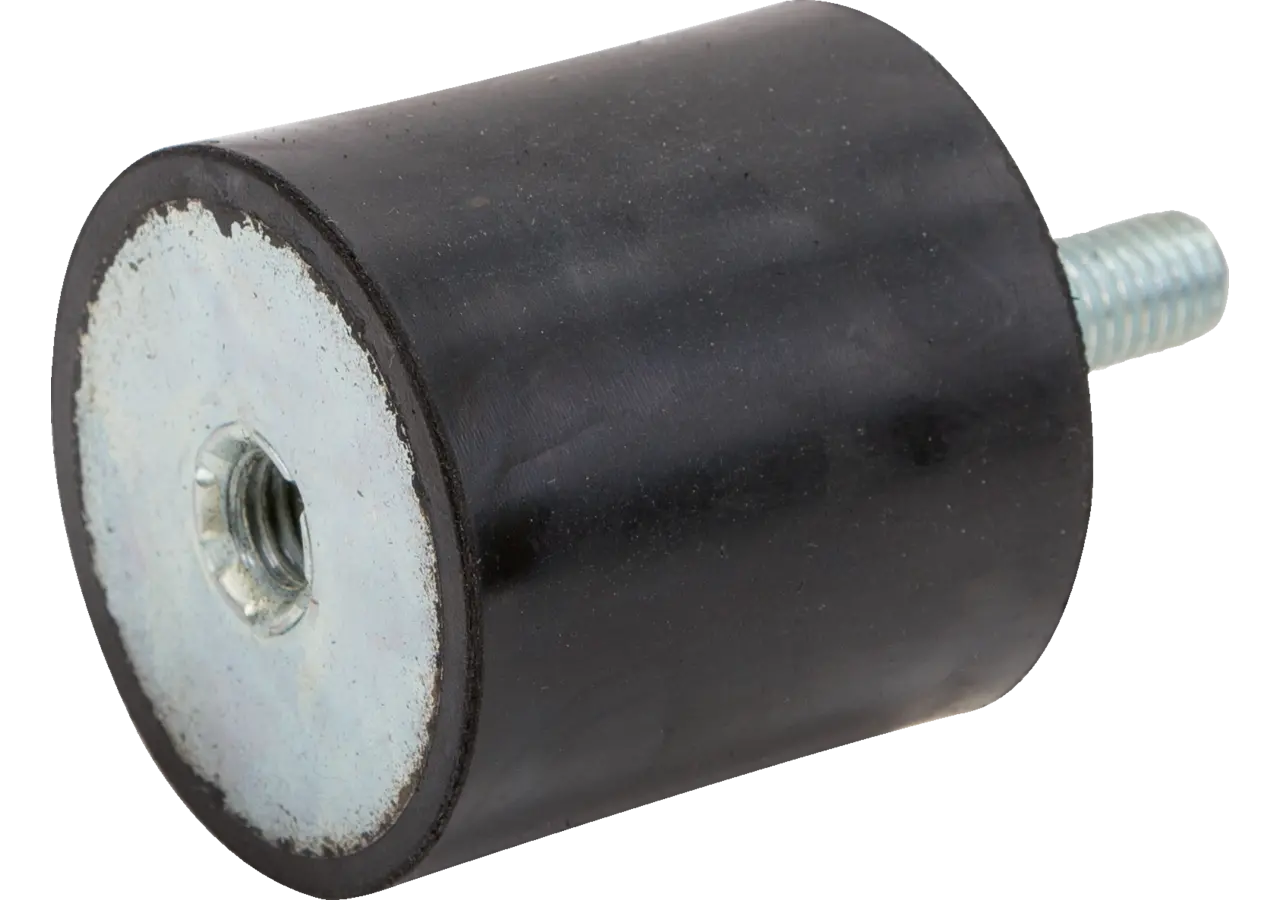 Gummi Metallpuffer Typ 2, Dm 30 x 25 mm, zylindrisch 1x Aussengewinde 1x Innengewinde M8 x 20 mm GartenShop24
