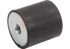 Gummi Metallpuffer Typ 5, Dm 25 x 10 mm, zylindrisch 1x Innengewinde M6 x 6 mm GartenShop24