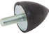 Gummi Metallpuffer Typ KP, Dm 50 x 50 mm, kegelig 1x Aussengewinde M8 x 36 mm GartenShop24