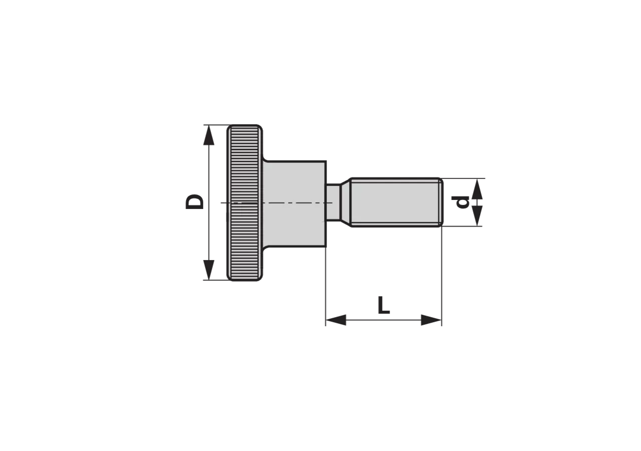 Rändelschraube M5 x 20 mm Stahl verzinkt, DIN464 GartenShop24