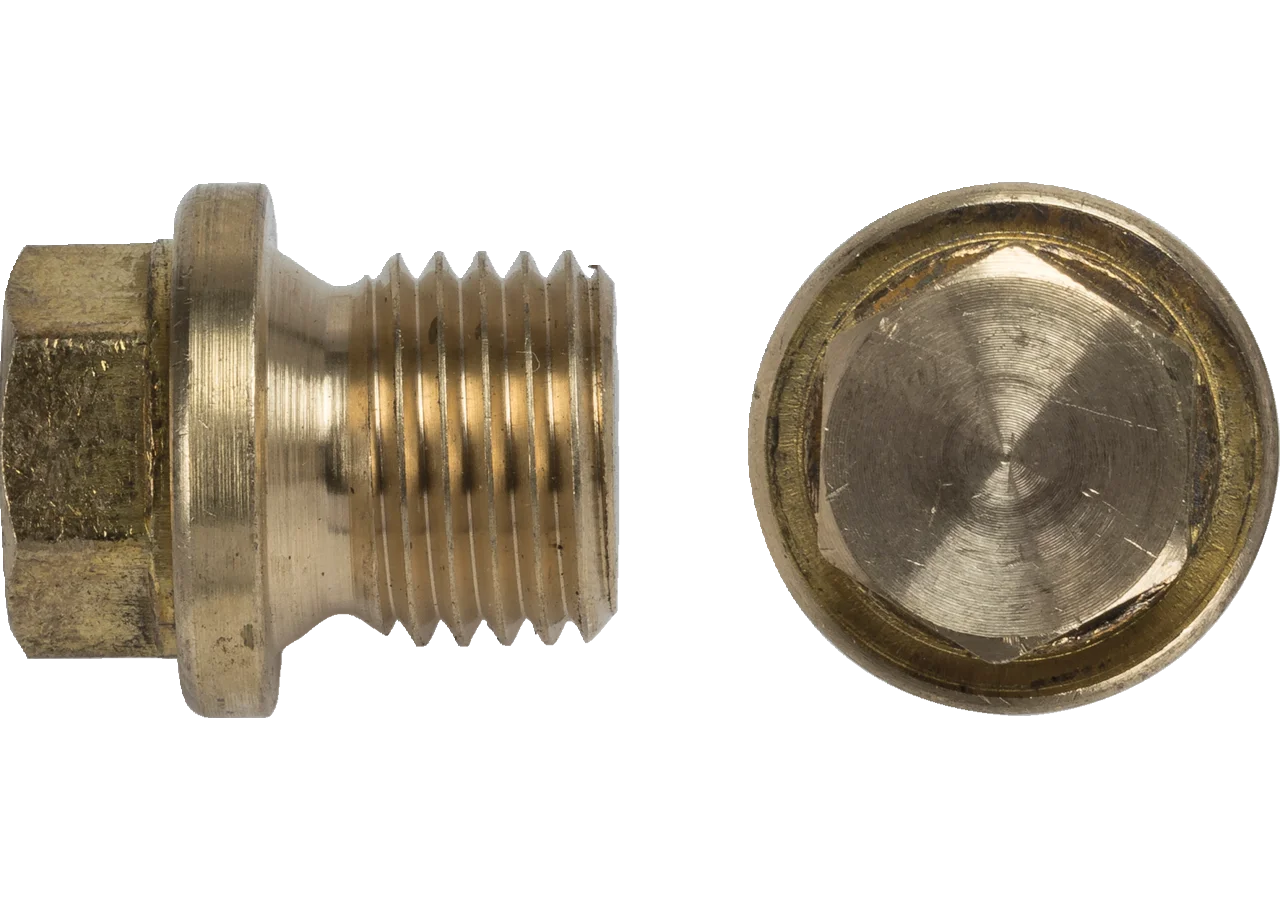 Verschlussschraube G1/4 Zoll, mit Bund und zylindrischem Zollgewinde, Messing, DIN910 GartenShop24