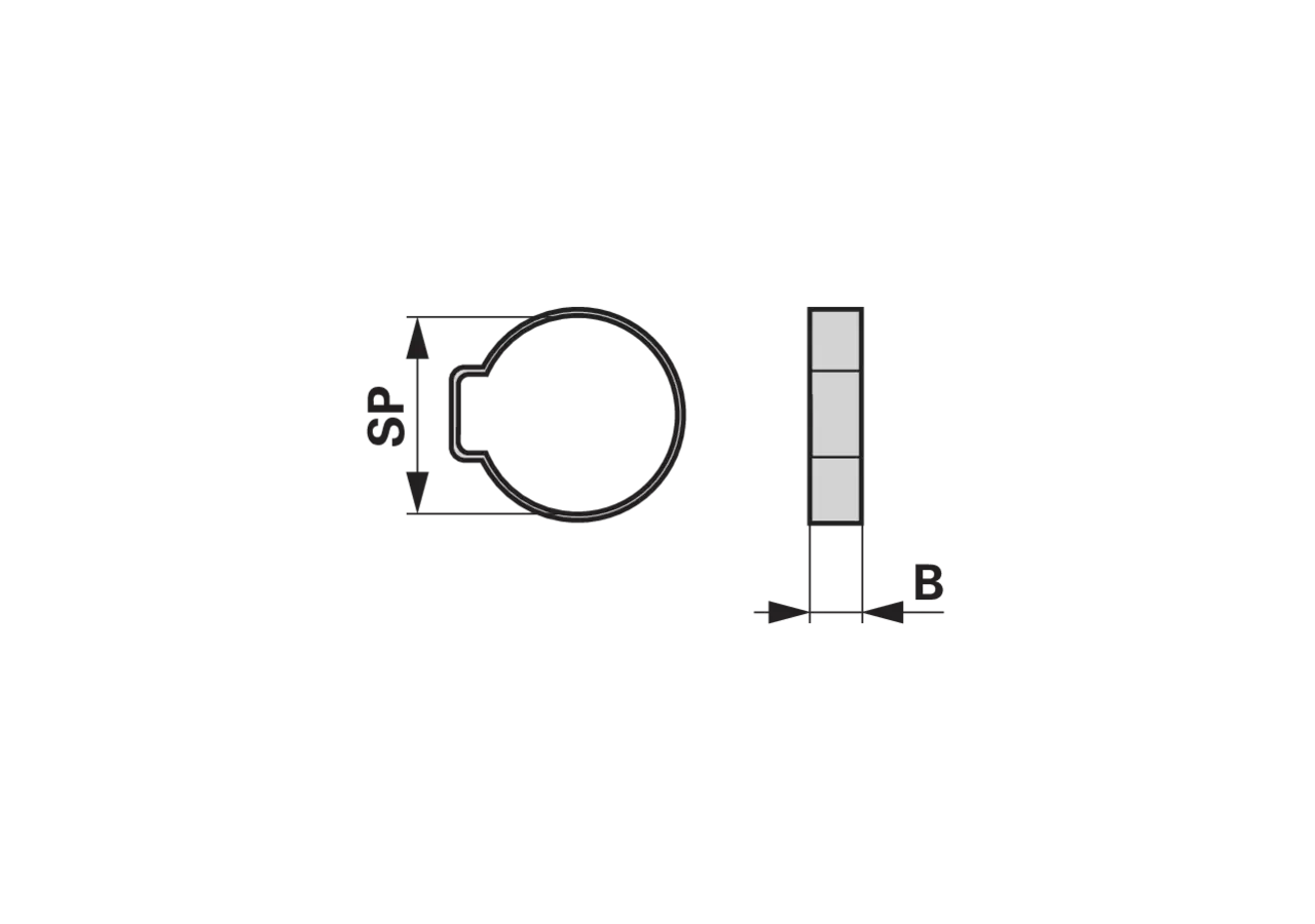 1-Ohr-Klemmen Dm 11 - 13 mm, 10 Stück Stahl verzinkt W1 ABA