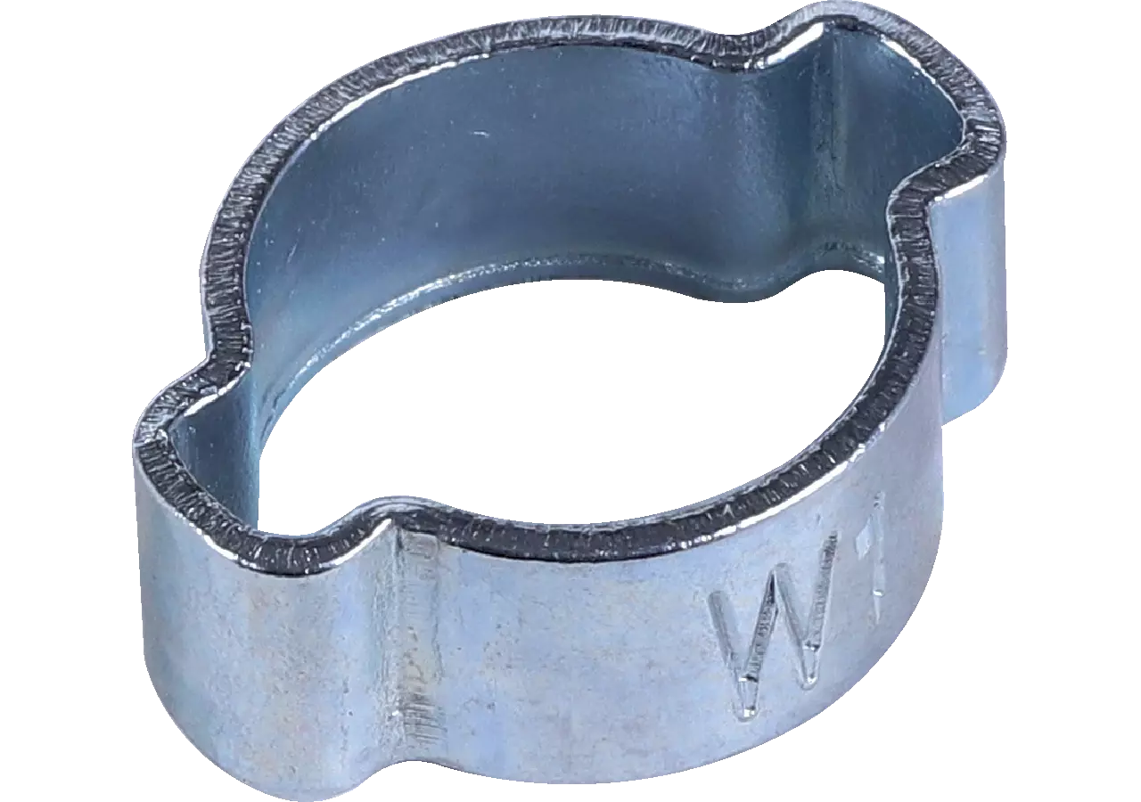 2-Ohr-Klemmen Dm 22 - 25 mm, 10 Stück Stahl verzinkt W1 ABA