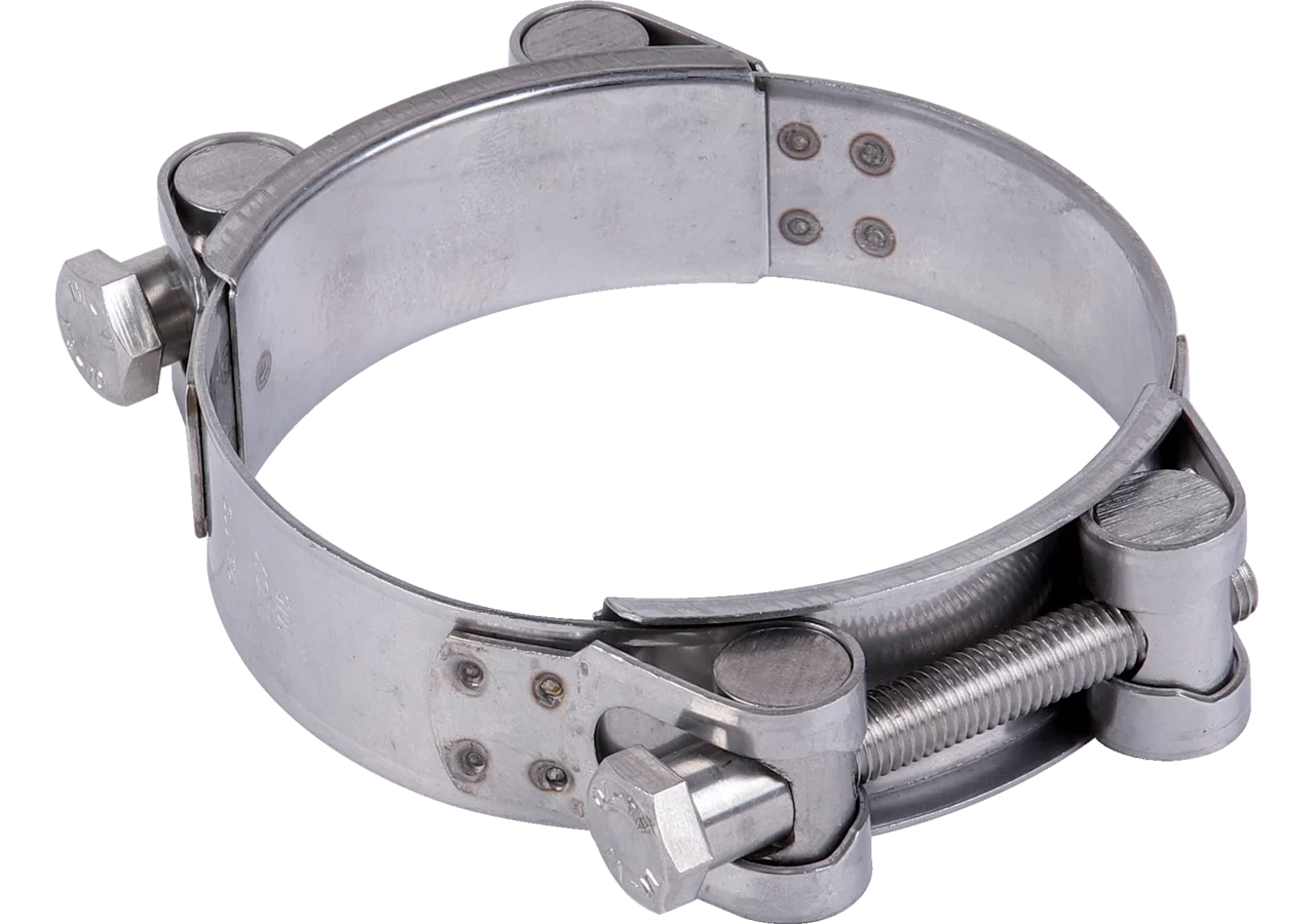 Gelenkbolzenschelle Dm 365 - 385 / 30 mm, 2-teilig Edelstahl W5 Gemi