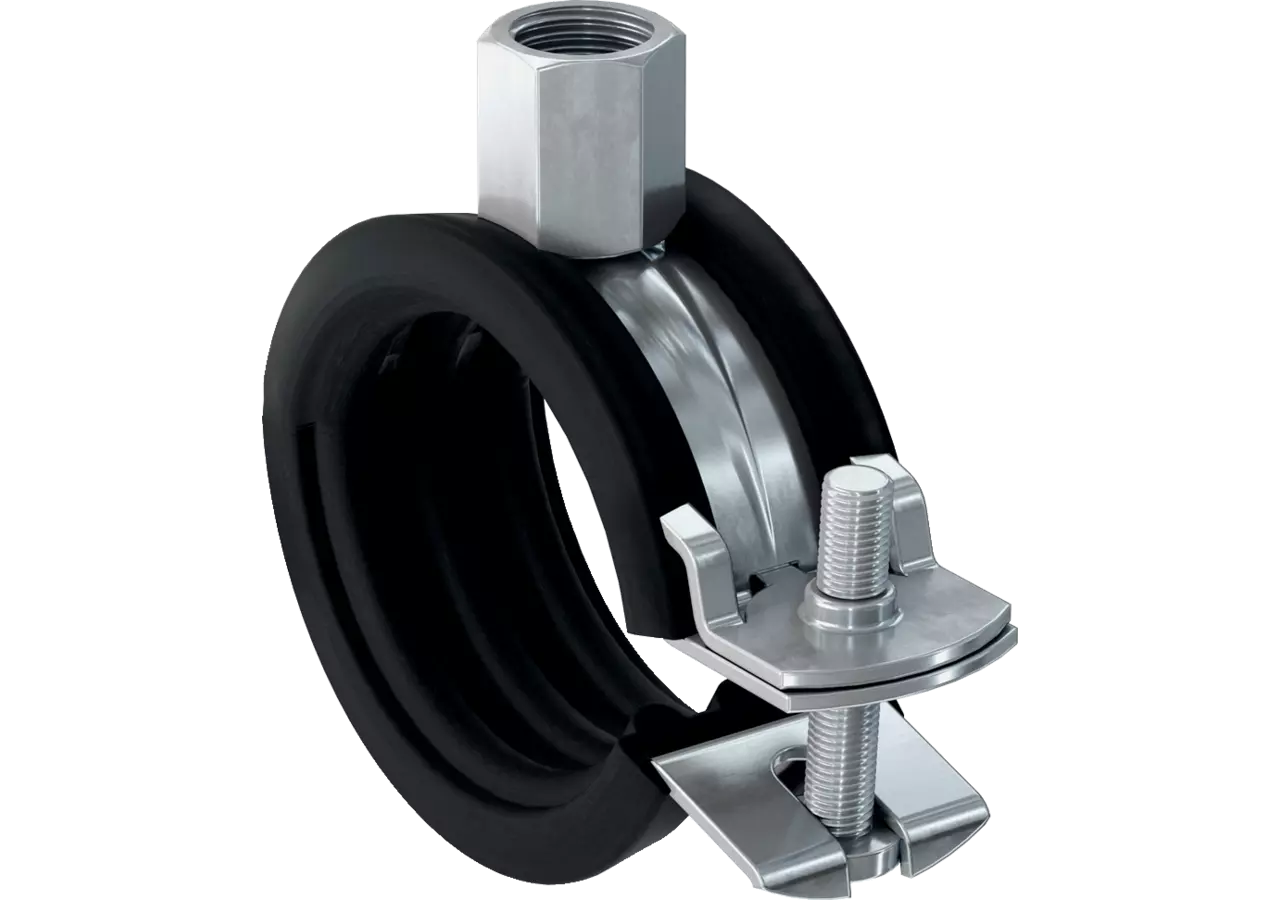 Gummigelenkrohrschelle mit Schnellverschluss, FGRS Universal Dm 12 - 14, M8/M10 Fischer
