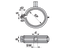 Gummigelenkrohrschelle mit Schnellverschluss, FGRS Universal Dm 38 - 45, M8/M10 Fischer
