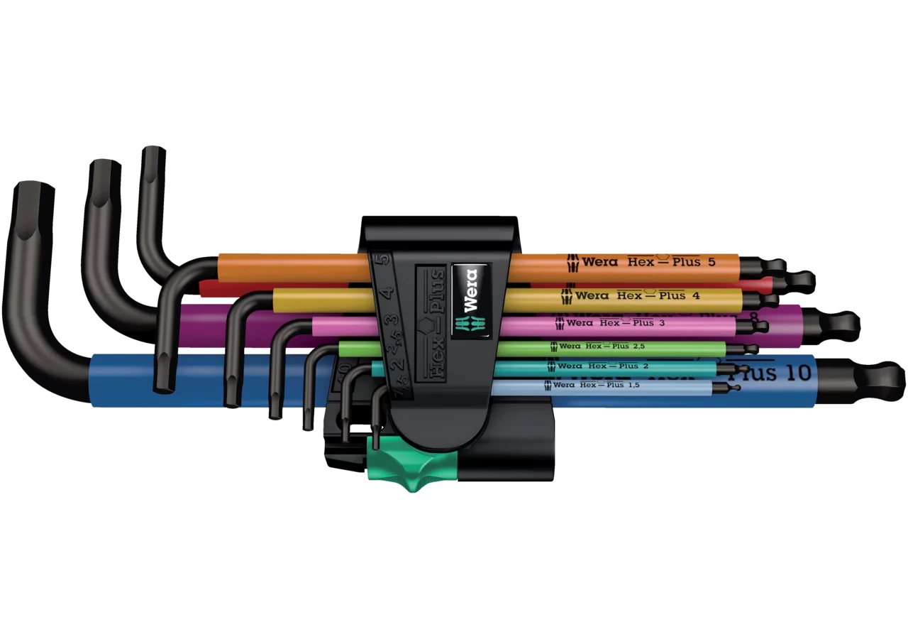 Winkelschlüsselsatz 9-teilig, 950SPKL Multicolour, metrisch Wera