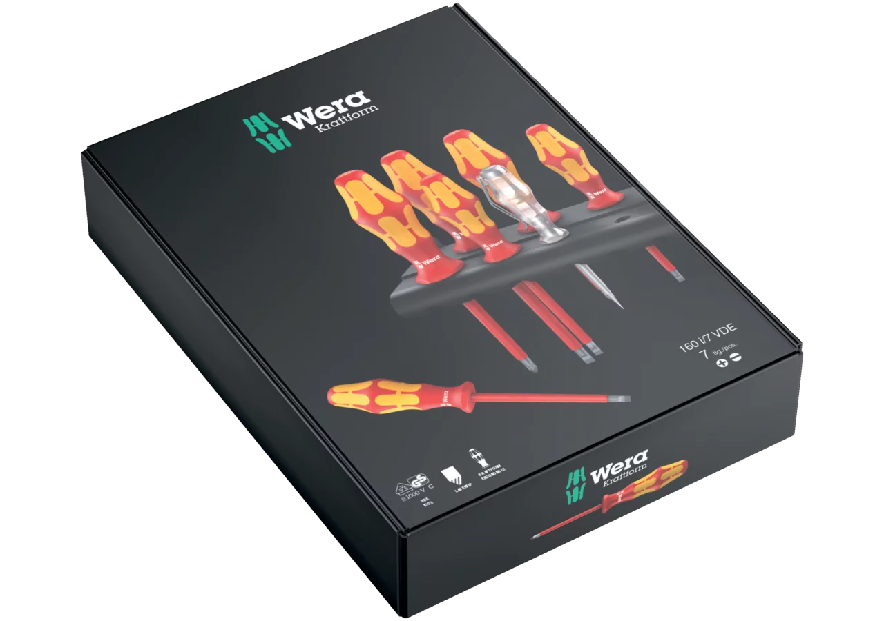 Schraubendrehersatz 7-teilig, Kraftform Plus 100, VDE Wera
