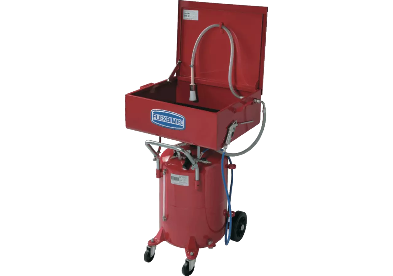 Kleinteilereiniger fahrbar mit Flüssigkeitsbehälter 65 Liter Flexbimec