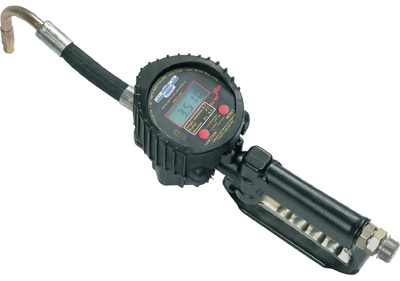 Ölzapfpistole digital mit Zählwerk, Winkelauslauf 90° Flexbimec