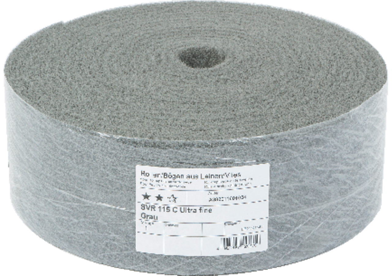 Schleifvlies Grau, C ultrafein, 115 mm x 10 m SVR 115, Rolle Lukas