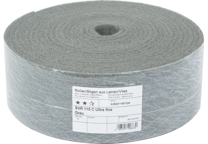 Schleifvlies Grau, C ultrafein, 115 mm x 10 m SVR 115, Rolle Lukas