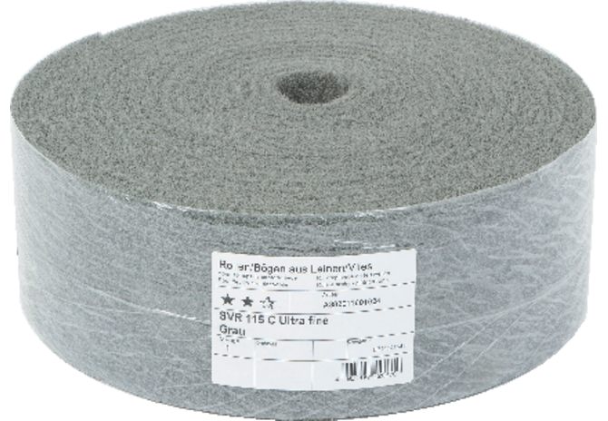 Schleifvlies Grau, C ultrafein, 115 mm x 10 m SVR 115, Rolle Lukas