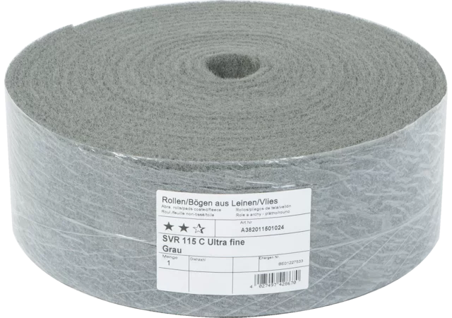Schleifvlies Grau, C ultrafein, 115 mm x 10 m SVR 115, Rolle Lukas