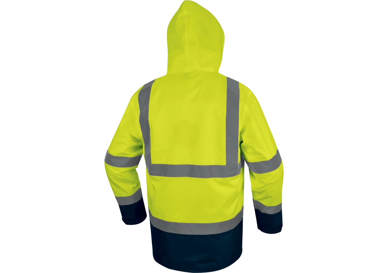 Warnschutzparka Speed 5 in 1, Marineblau-Gelb, reflektierend, Größe XXL Deltaplus