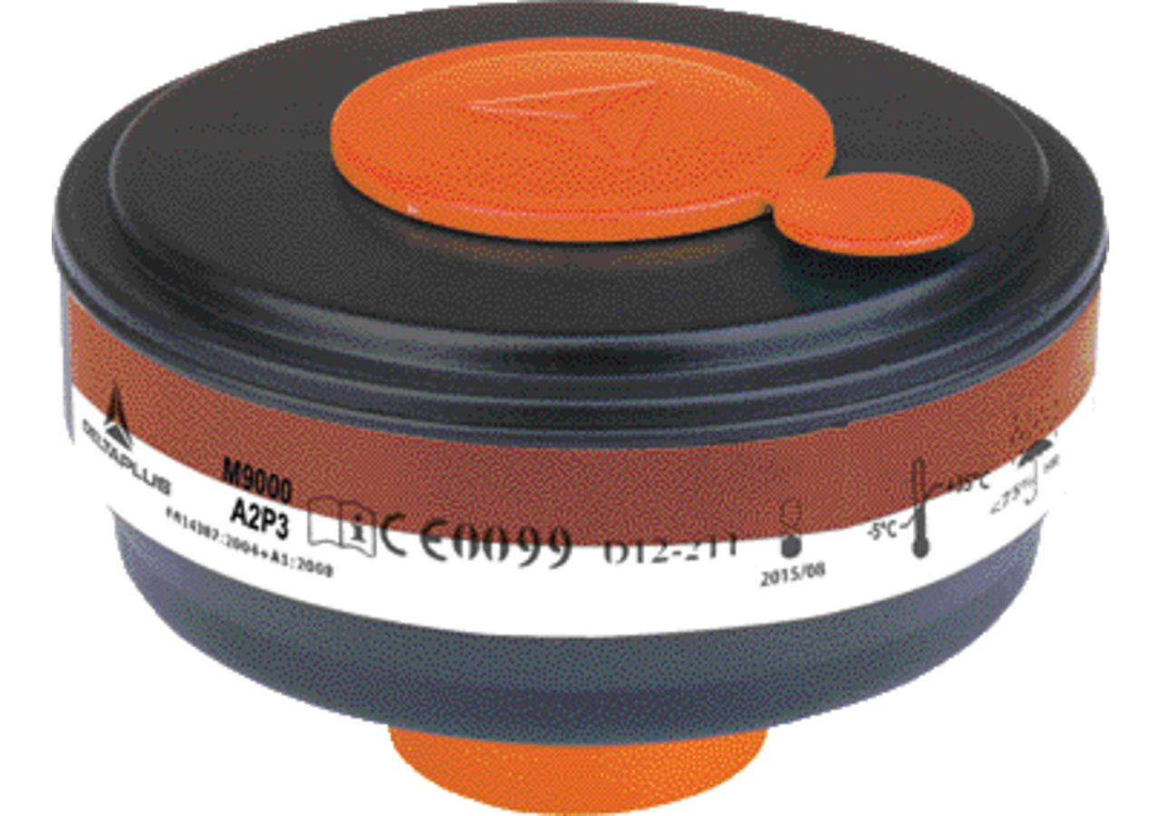 Ersatzfilter M8000 - A2P3, 4 Stück passend zu Vollmaske M9200 (00979234) Deltaplus