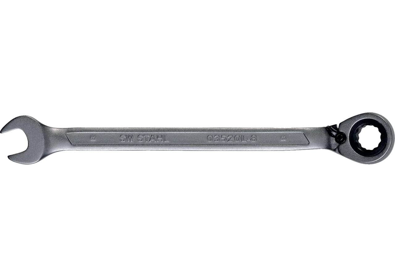 Ratschenschlüssel SW 8 x 140 mm, umschaltbar Gabel-/Ring Ausführung SW-Stahl