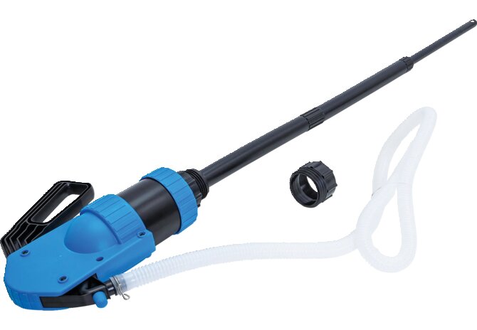 Handpumpe für AdBlue 0,5l/Hub mit 2 Adapter für Kunststoff-Fässer – passend für AdBlue 0,5l/Hub mit 2 Adapter für Kunststoff-Fässer BGS