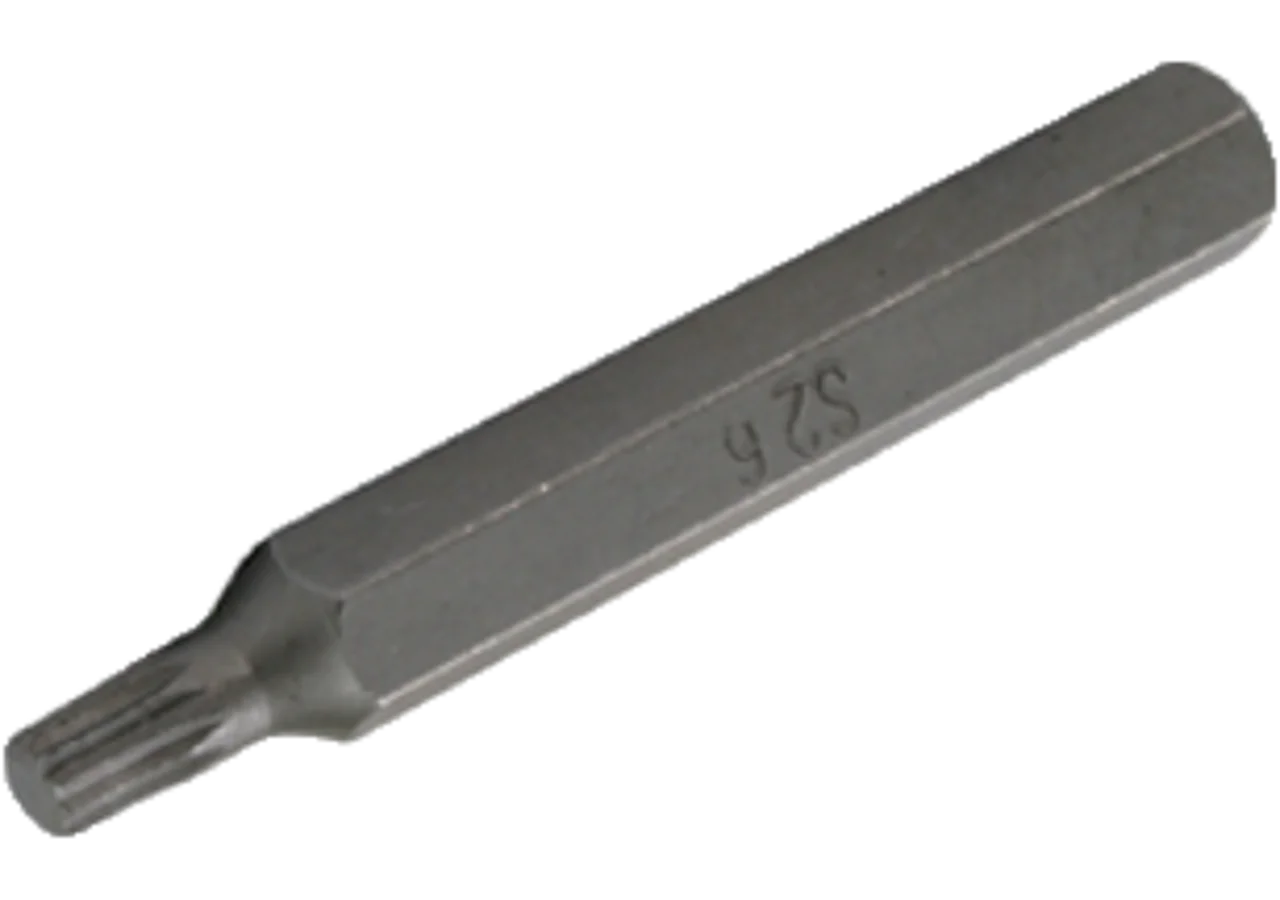 Schraubenbit M6 x 75 mm, Vielzahn mit 10 mm Sechskantaufnahme SW-Stahl