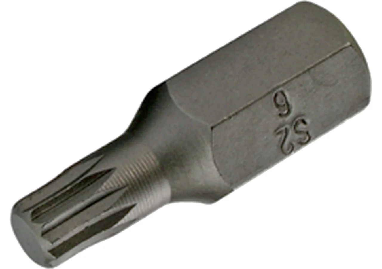 Schraubenbit M6 x 30 mm, Vielzahn mit 10 mm Sechskantaufnahme SW-Stahl