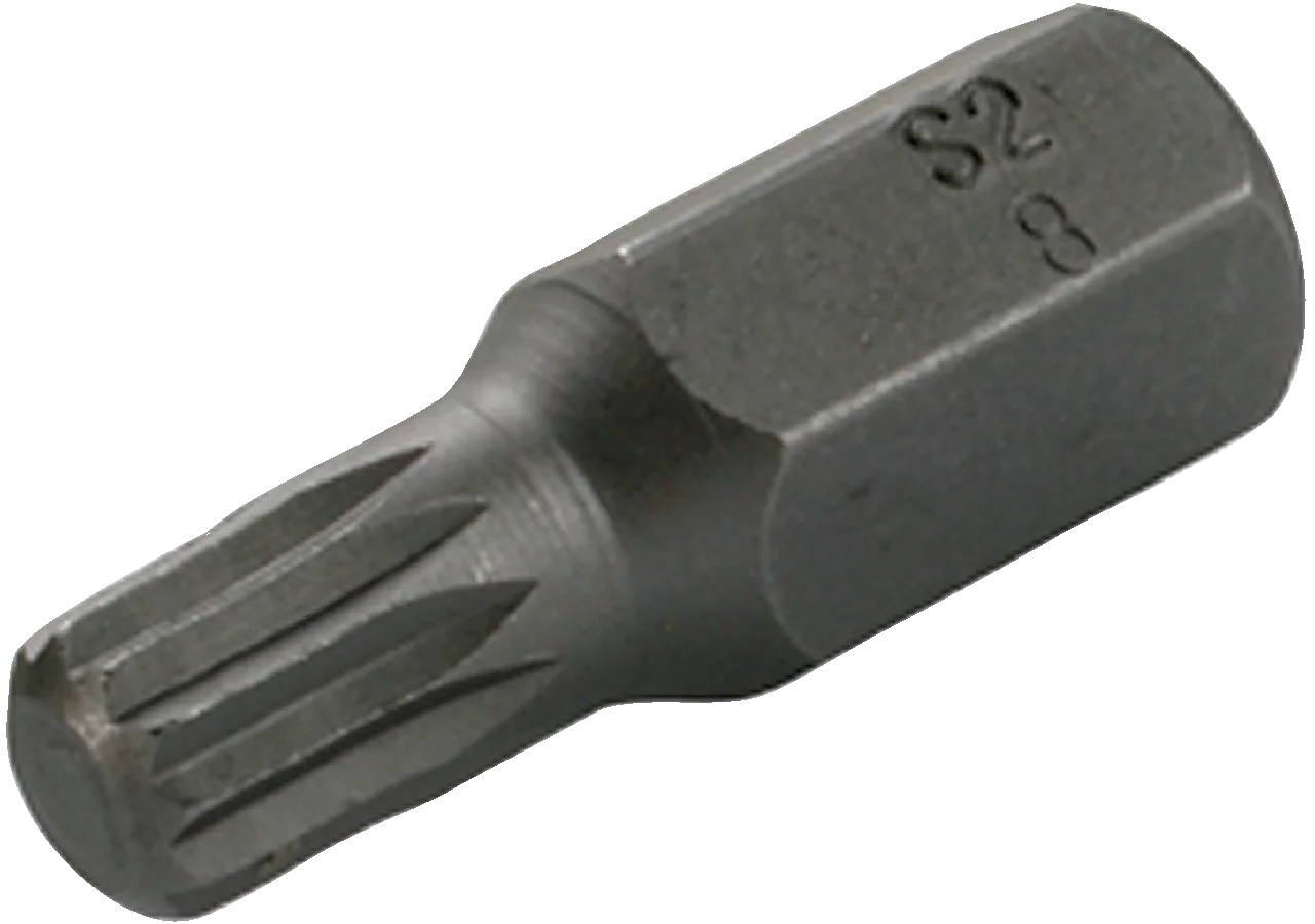 Schraubenbit M8 x 30 mm, Vielzahn mit 10 mm Sechskantaufnahme SW-Stahl