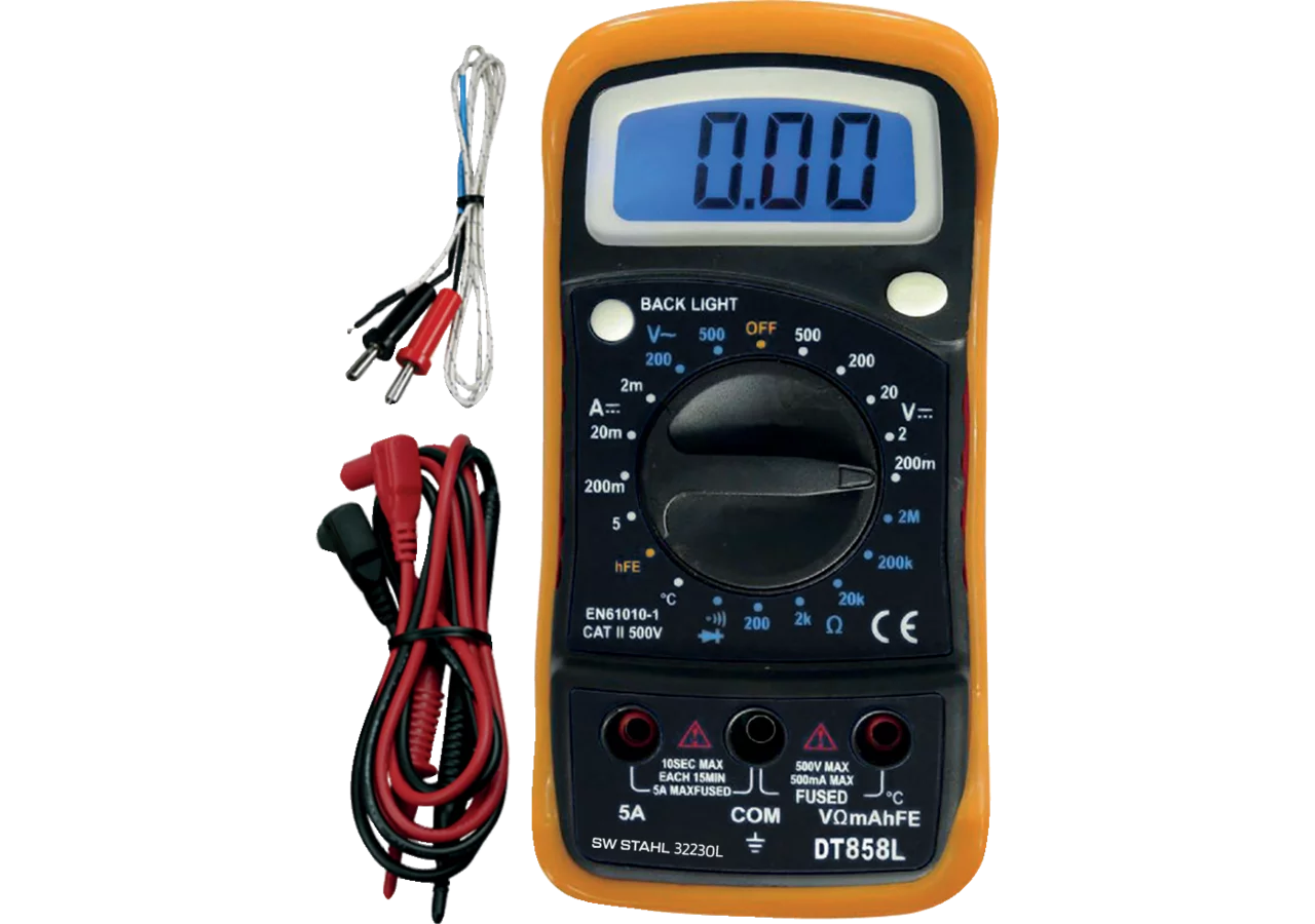 Digital-Multimeter bis 500 Volt, 10 A SW-Stahl