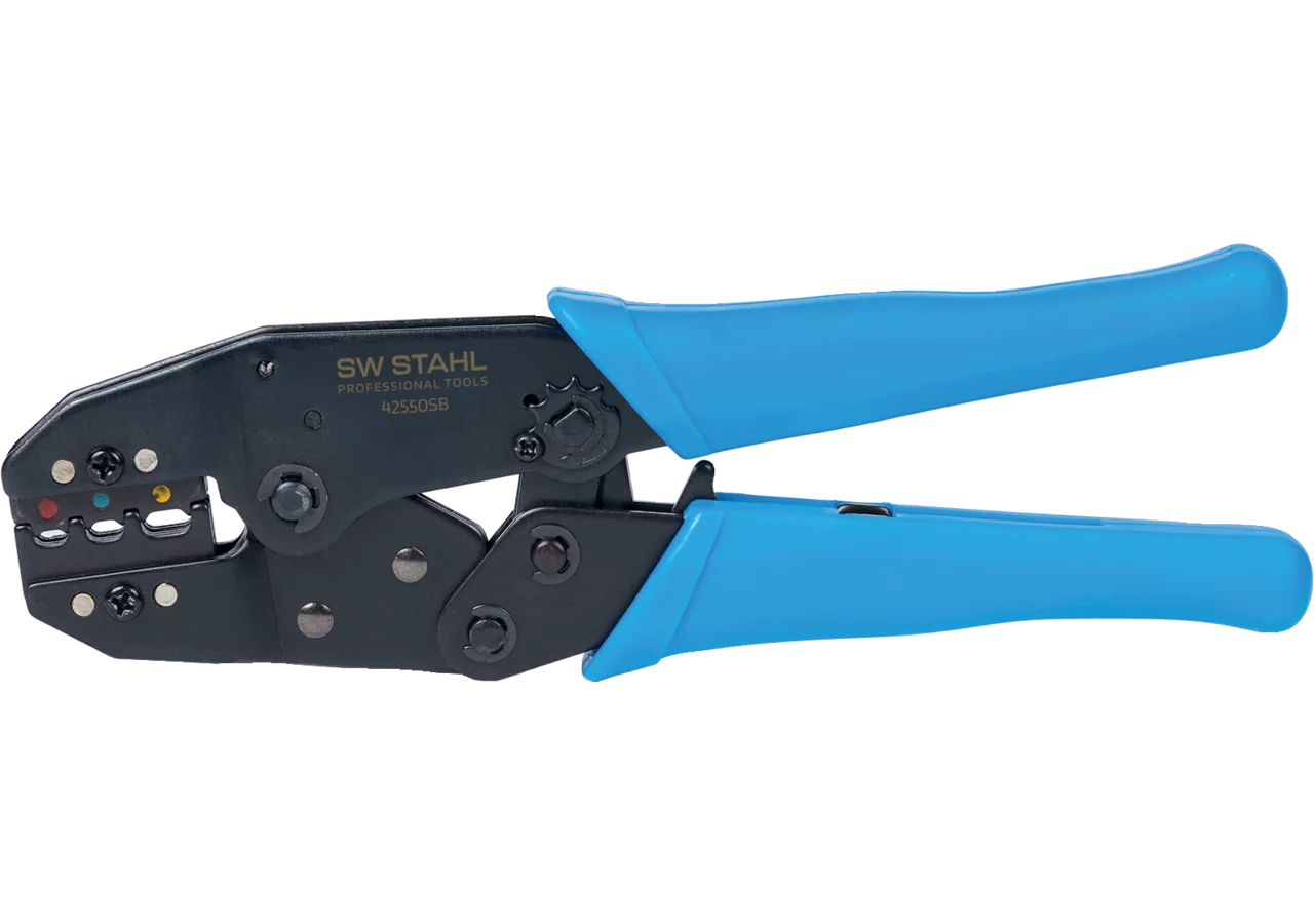 Crimpzange Dm 0,5 - 6,0 mm², L 215 mm für isolierte Steckverbinder – passend für isolierte Steckverbinder SW-Stahl