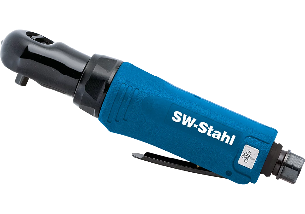 Druckluftratsche 41 Nm, 113 L/min, L 186 mm mit 1/4 Zoll Antrieb SW-Stahl