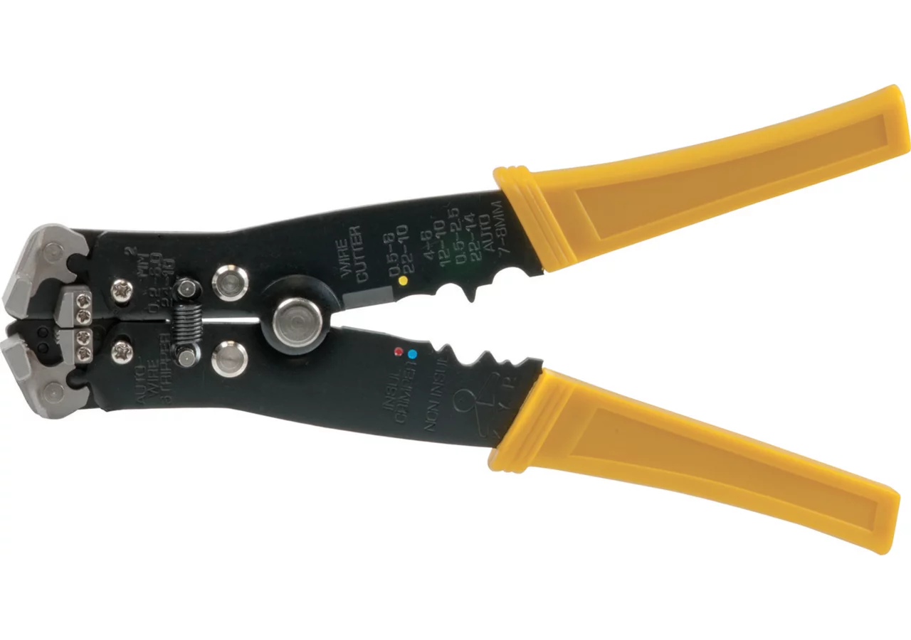 Automatische-Abisolierzange Dm 0,2 - 6 mm², L 210 mm selbsteinstellend, mit Drahtschneider SW-Stahl