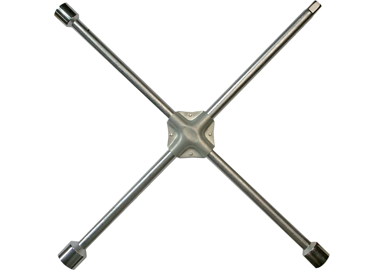 Radkreuzschlüssel SW17 x 19 x 21 x 1/2 Zoll mit Schenkellänge 170 mm SW-Stahl