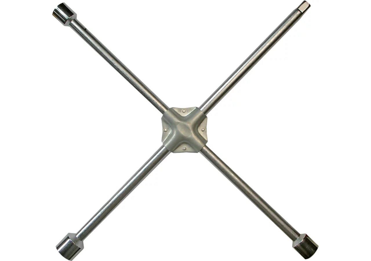 Radkreuzschlüssel SW 24 x 27 x 32 x 3/4 Zoll mit Schenkellänge 350 mm SW-Stahl