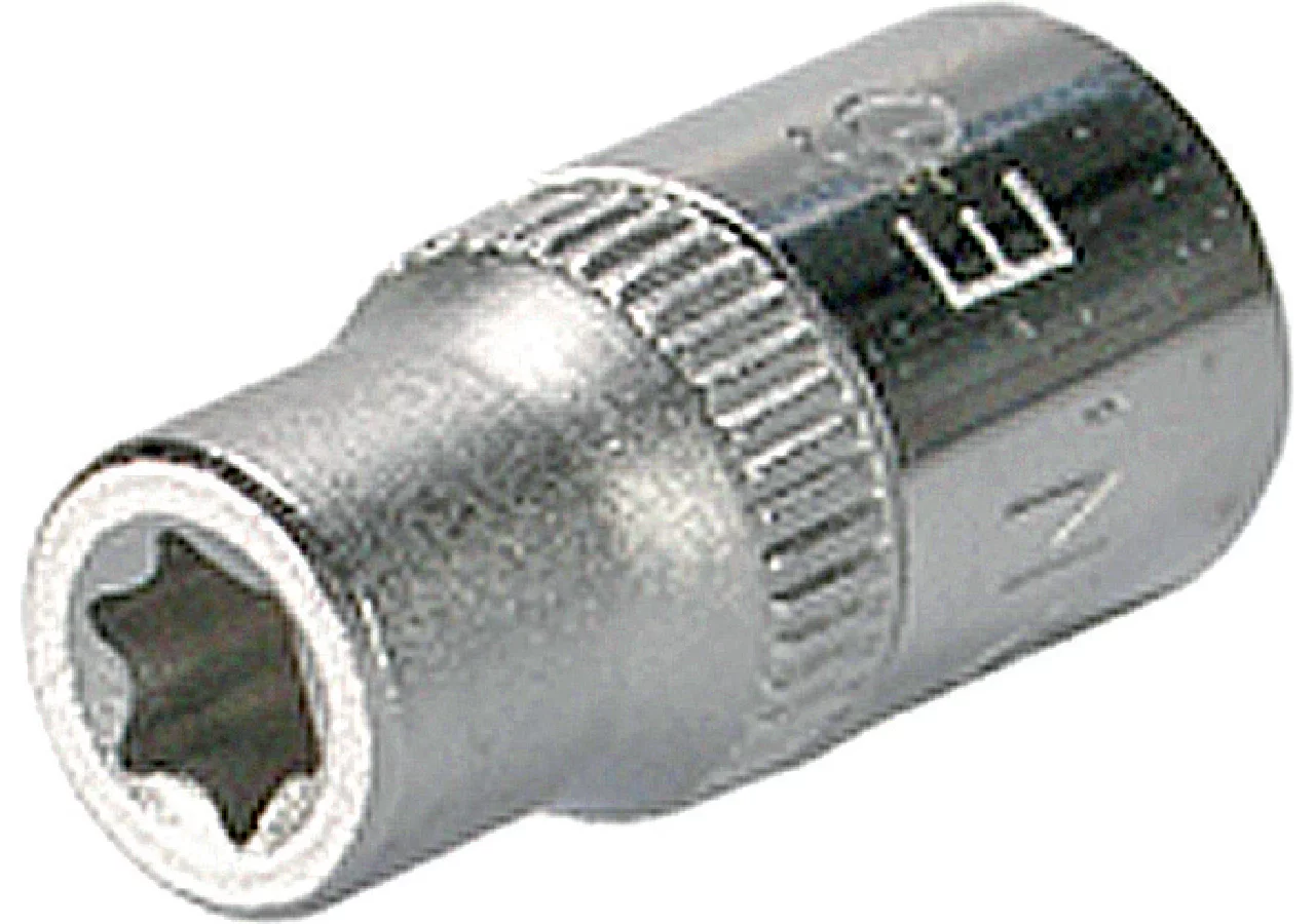 Stecknuss E6 x 25 mm, E-Profil kurz mit 1/4 Zoll Antrieb SW-Stahl