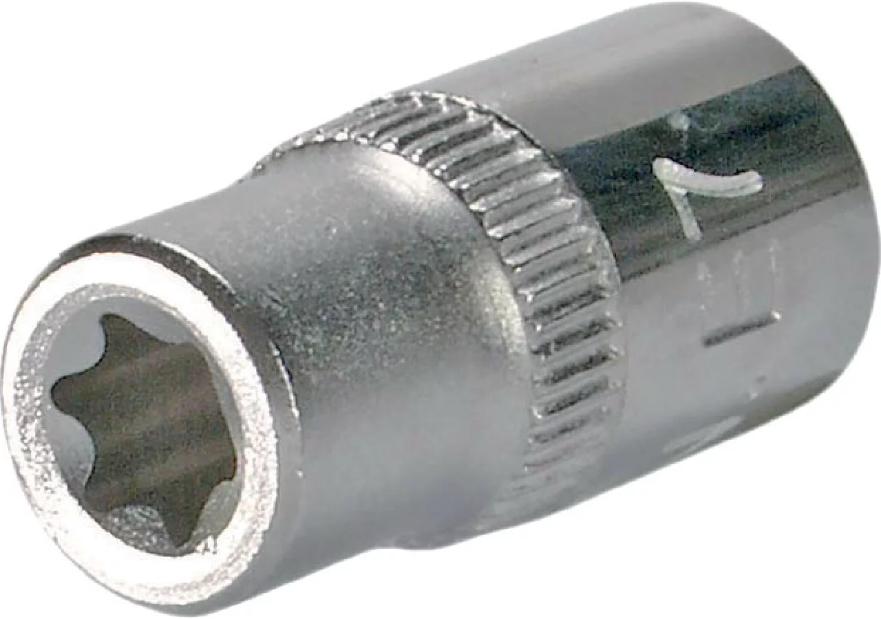 Stecknuss E7 x 25 mm, E-Profil kurz mit 1/4 Zoll Antrieb SW-Stahl