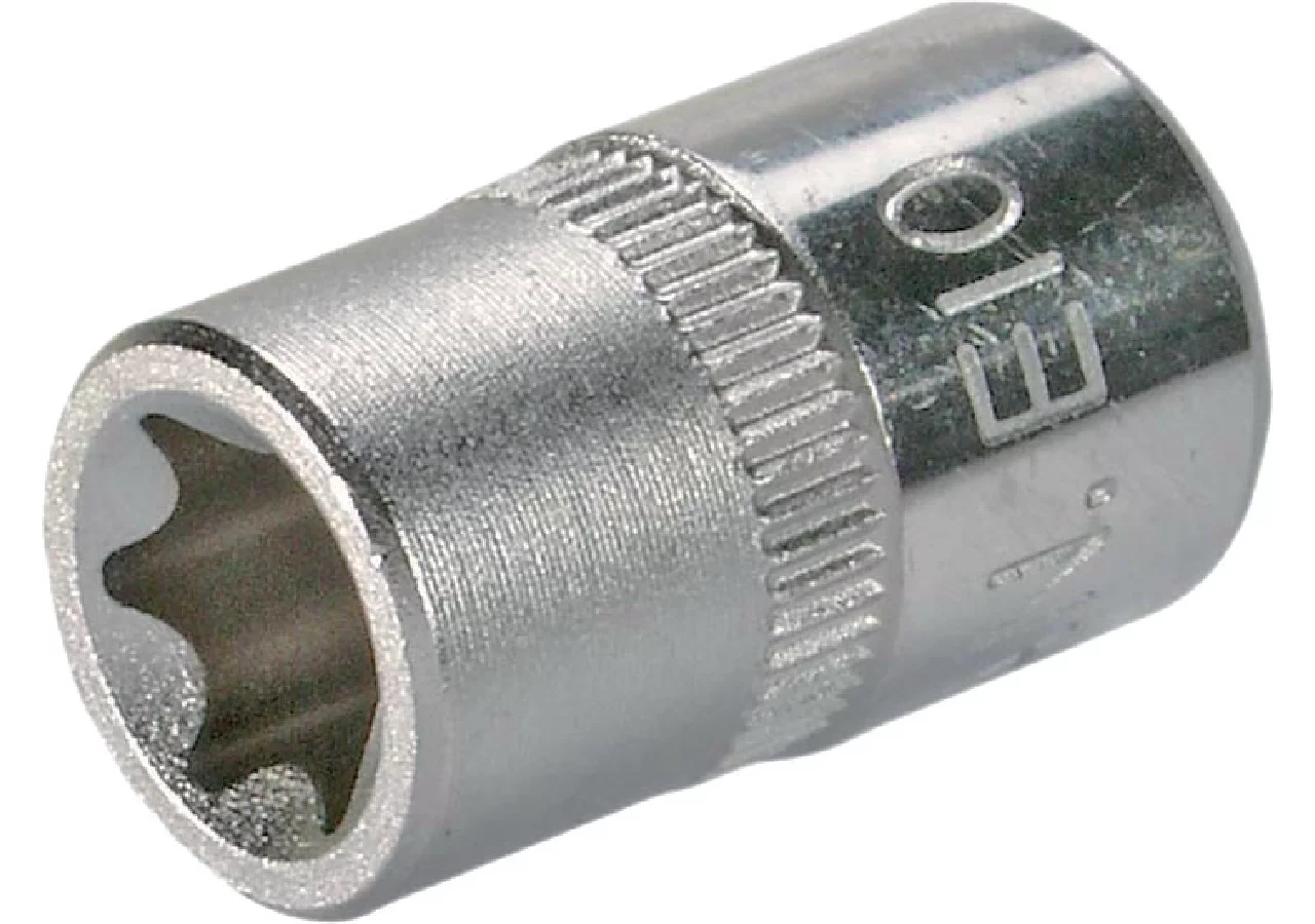 Stecknuss E10 x 25 mm, E-Profil kurz mit 1/4 Zoll Antrieb SW-Stahl