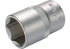 Stecknuss SW 19 x 38 mm, Sechskant kurz mit 1/2 Zoll Antrieb SW-Stahl